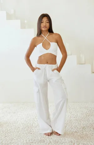 Destiny Cargo Pants in White