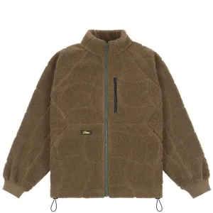 Dime - Coverstitch Sherpa Fleece Jacket ~ Military Brown