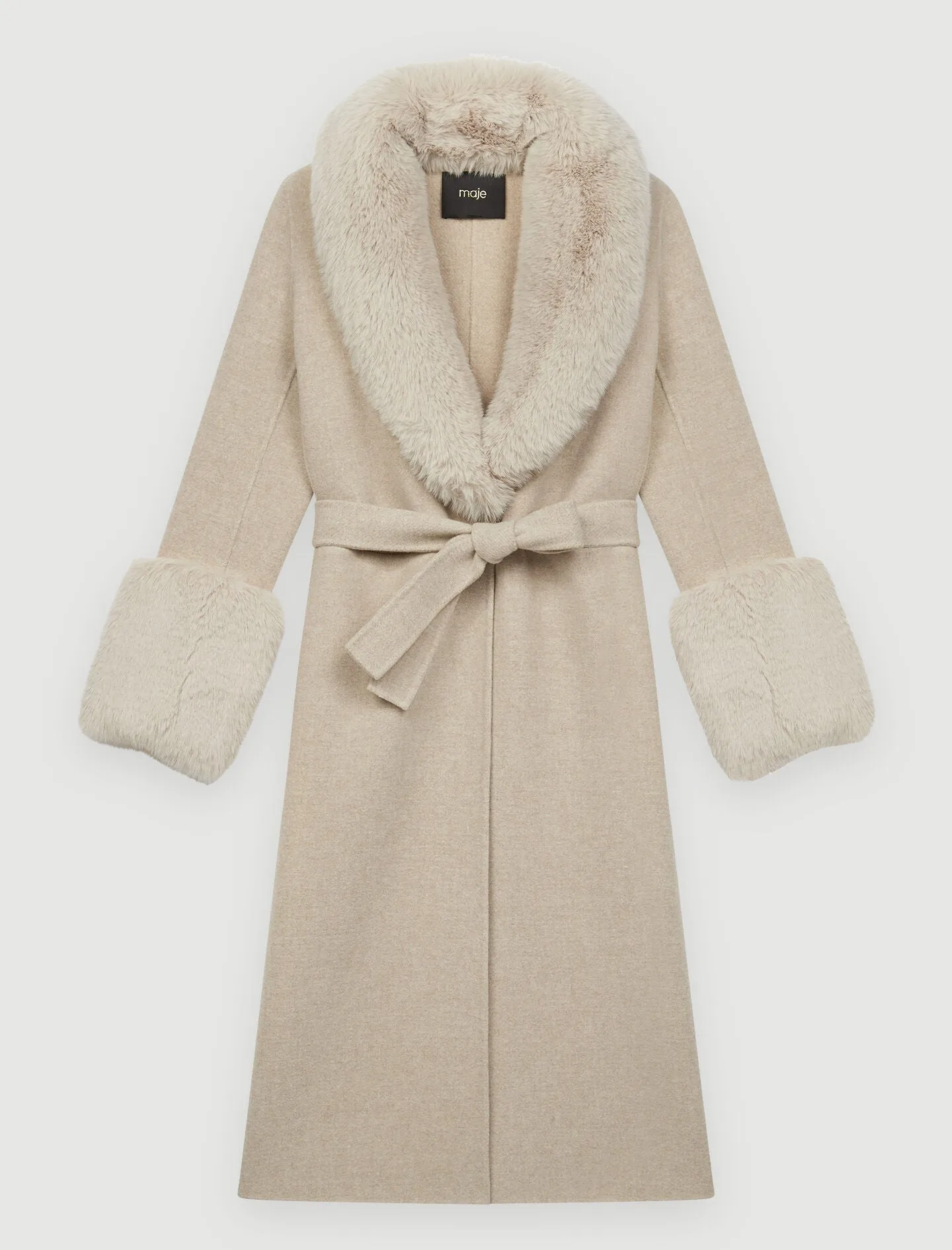 DOUBLE-FACED FUR-EFFECT COAT