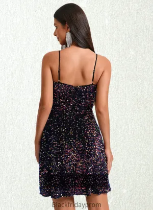 Emmy Bodycon Straight Short Sequin Homecoming Dress BF2P0025685