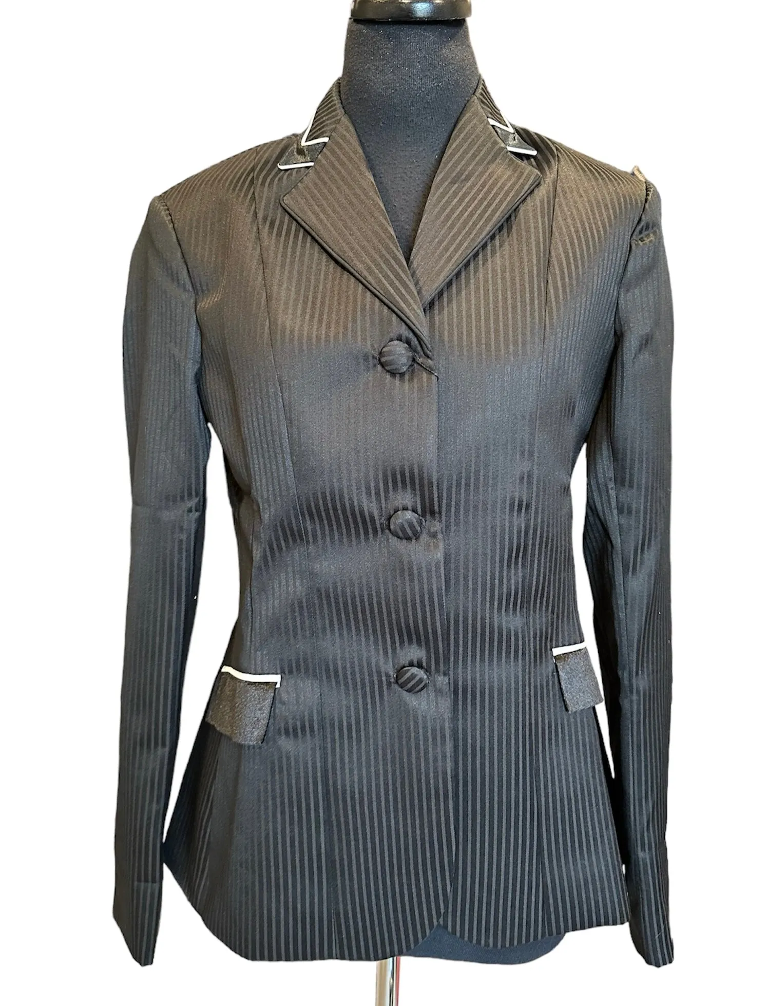English Show Coat Black Tone on Tone Fabric Code HR-0110