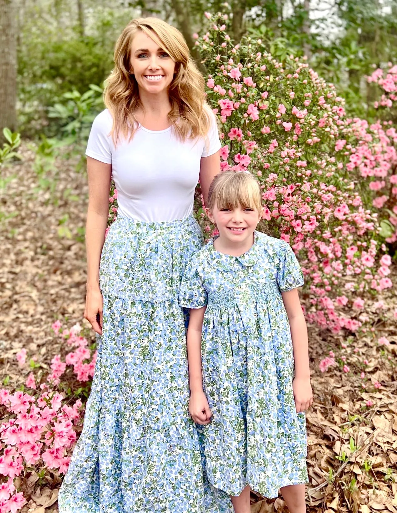 Floral Ladies Maxi Skirt- Hydrangea & Bee Print