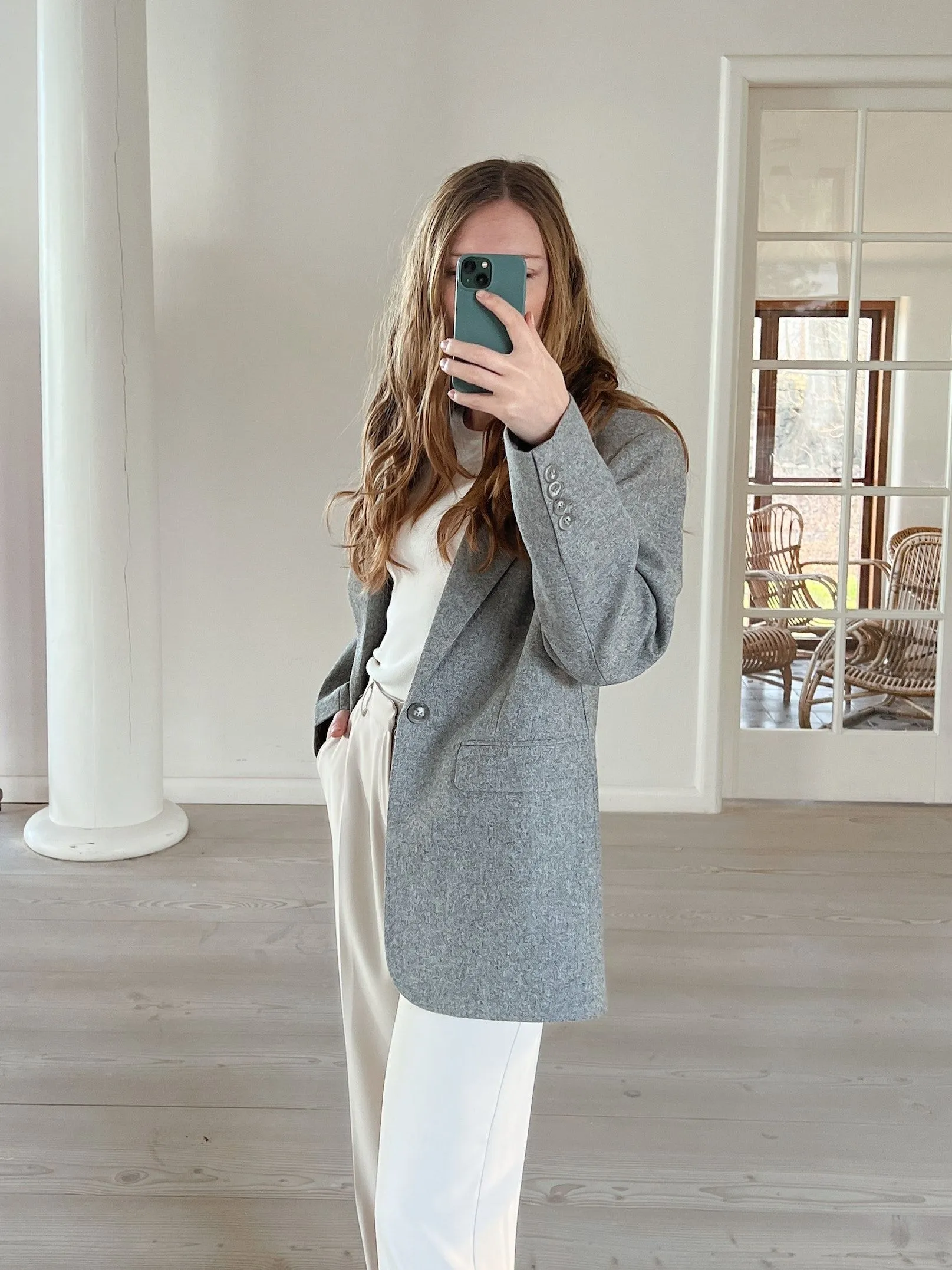 Gaby Structure Blazer - Grey Melange
