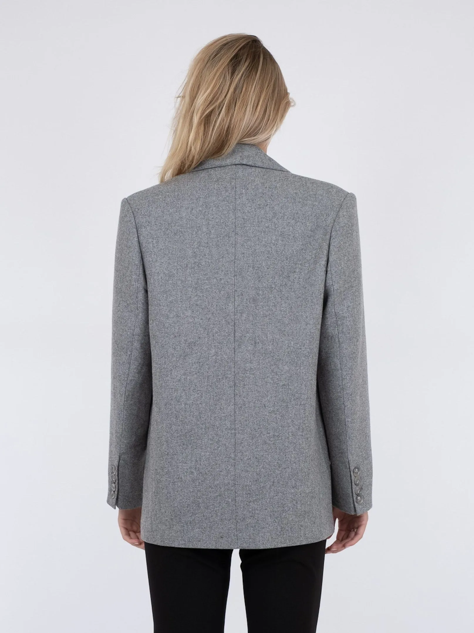 Gaby Structure Blazer - Grey Melange
