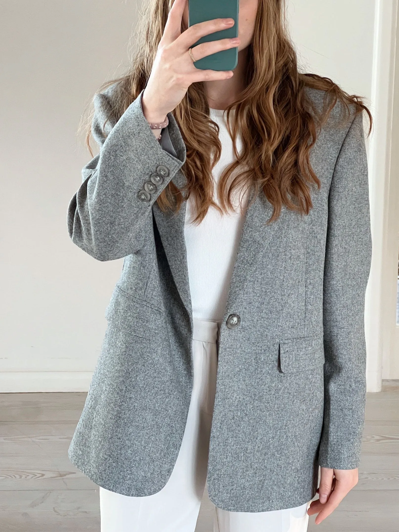 Gaby Structure Blazer - Grey Melange