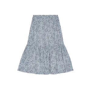 Ganni Printed Cotton Maxi Flounce Skirt