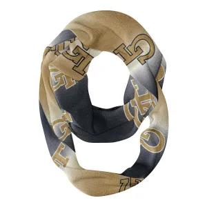 Georgia Tech Yellow Jackets All Over Logo Game Day Collegiate Women Ultra Soft Knit Infinity Scarf by Vive La Fete