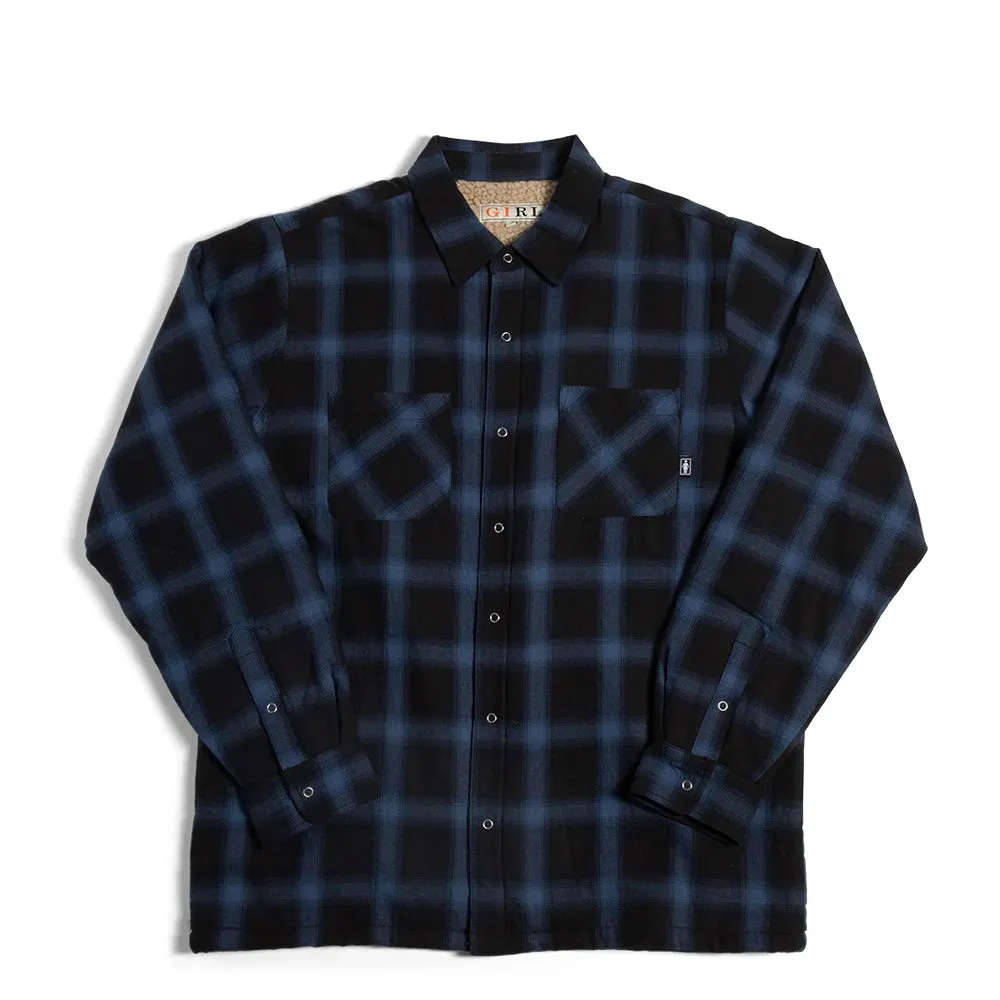 Girl Skateboards Sherpa Lined Fleece Flannel Shirt