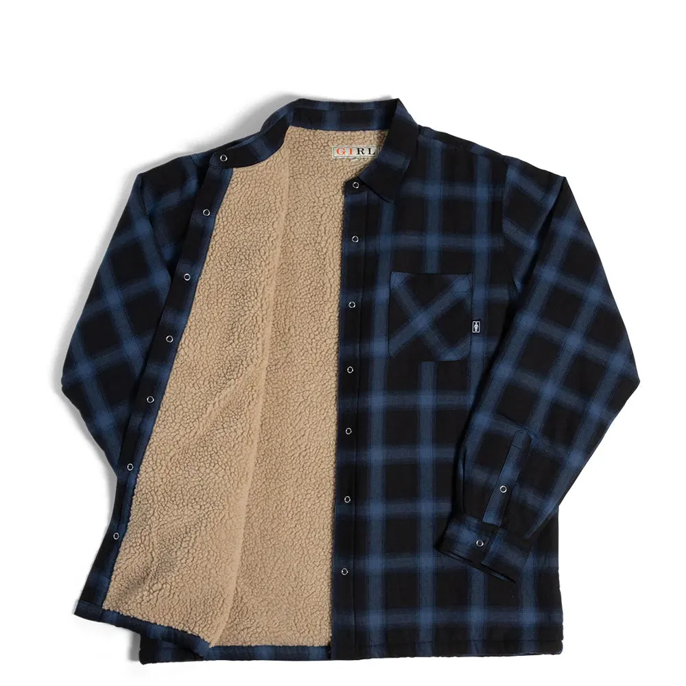 Girl Skateboards Sherpa Lined Fleece Flannel Shirt