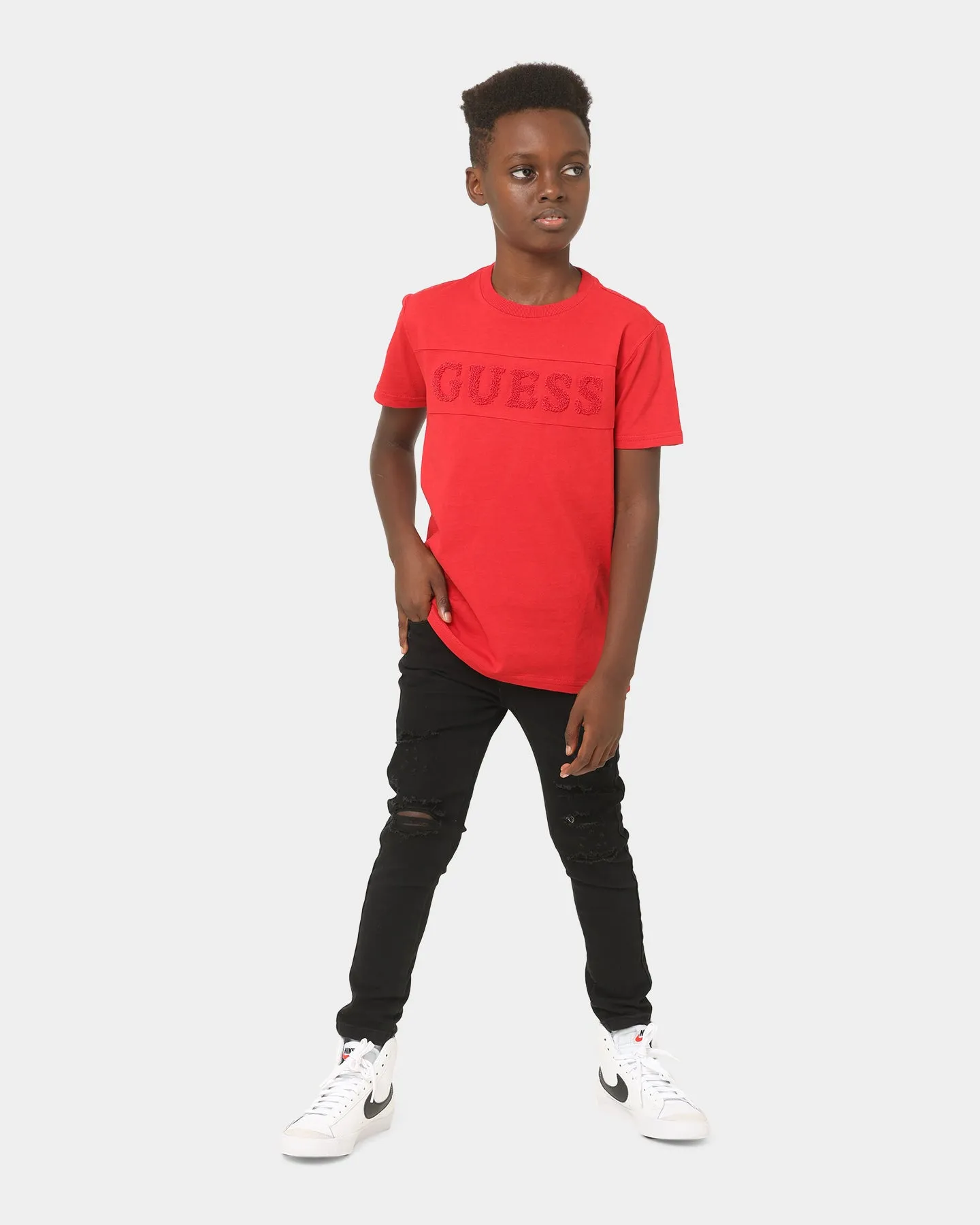 Guess Mainline Kids' Mini Me Short Sleeve T-Shirt Tulip Red
