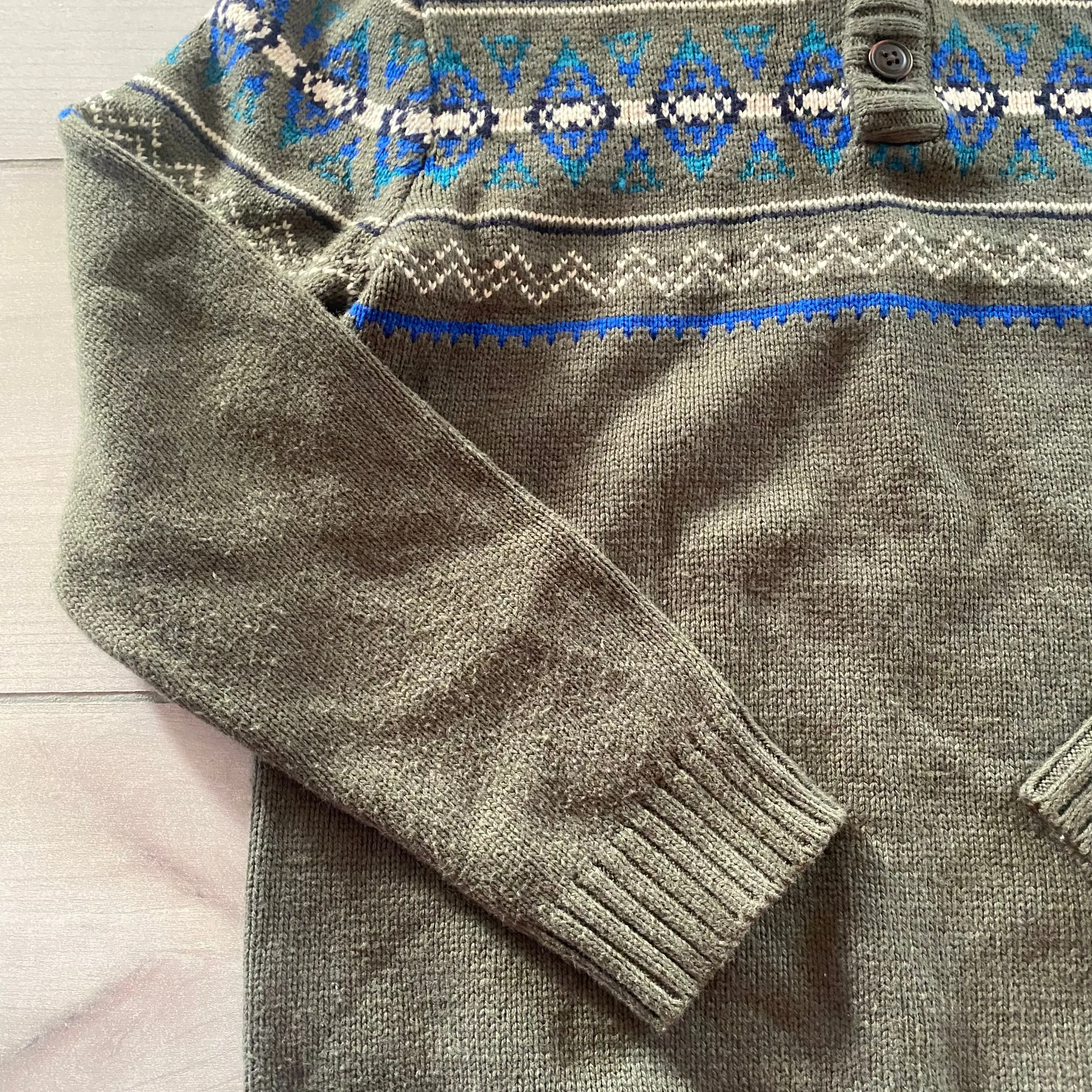 Gymboree Fair Isle Sherpa Lined Collar Sweater Pullover