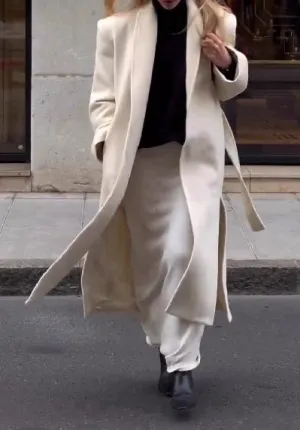 Hem Split Woolen Coat