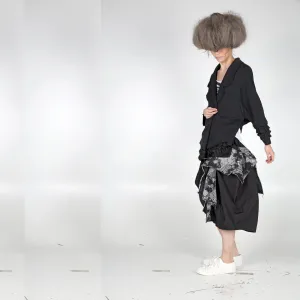 Jacket - Asymmetric Length with Ruffles