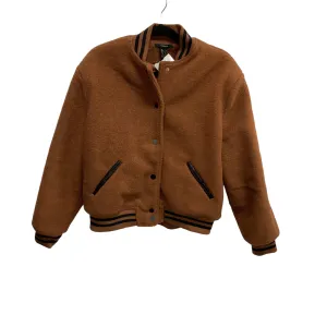 Jacket Faux Fur & Sherpa By Forever 21 In Brown, Size: M