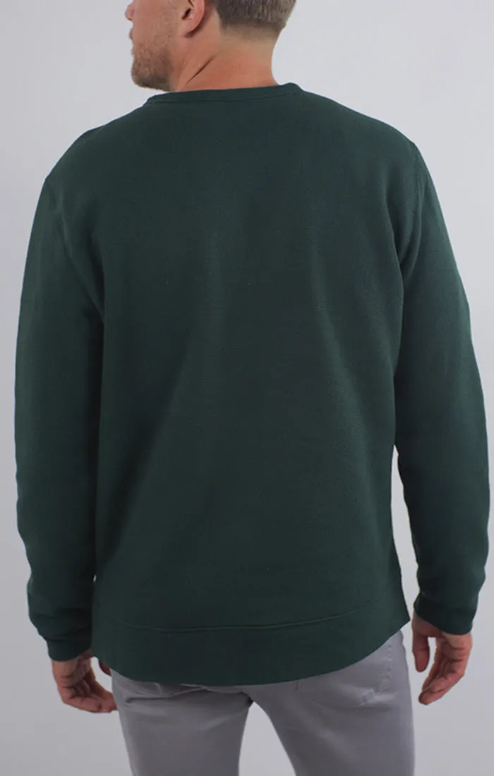 Kent Recycled Jacquard Sherpa Lined Crewneck