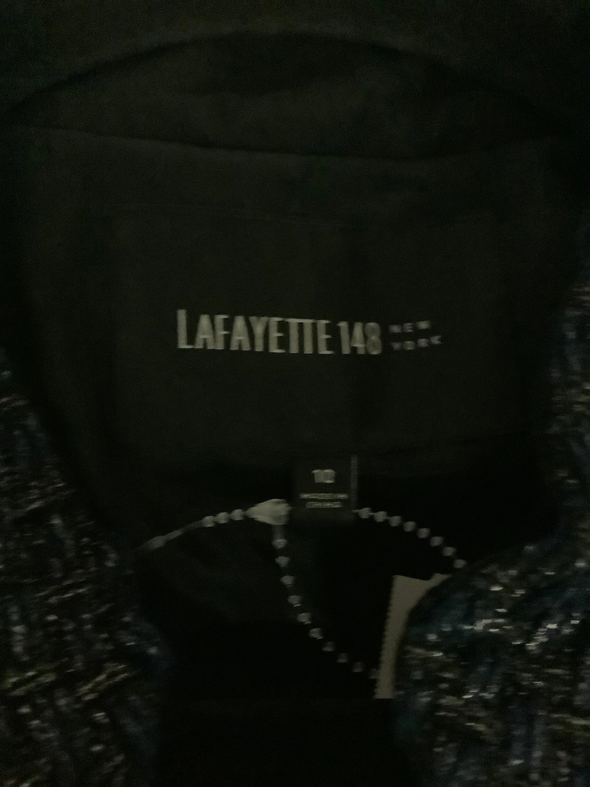 Lafayette 148 Metallic Blue/Black Jacket Size 10