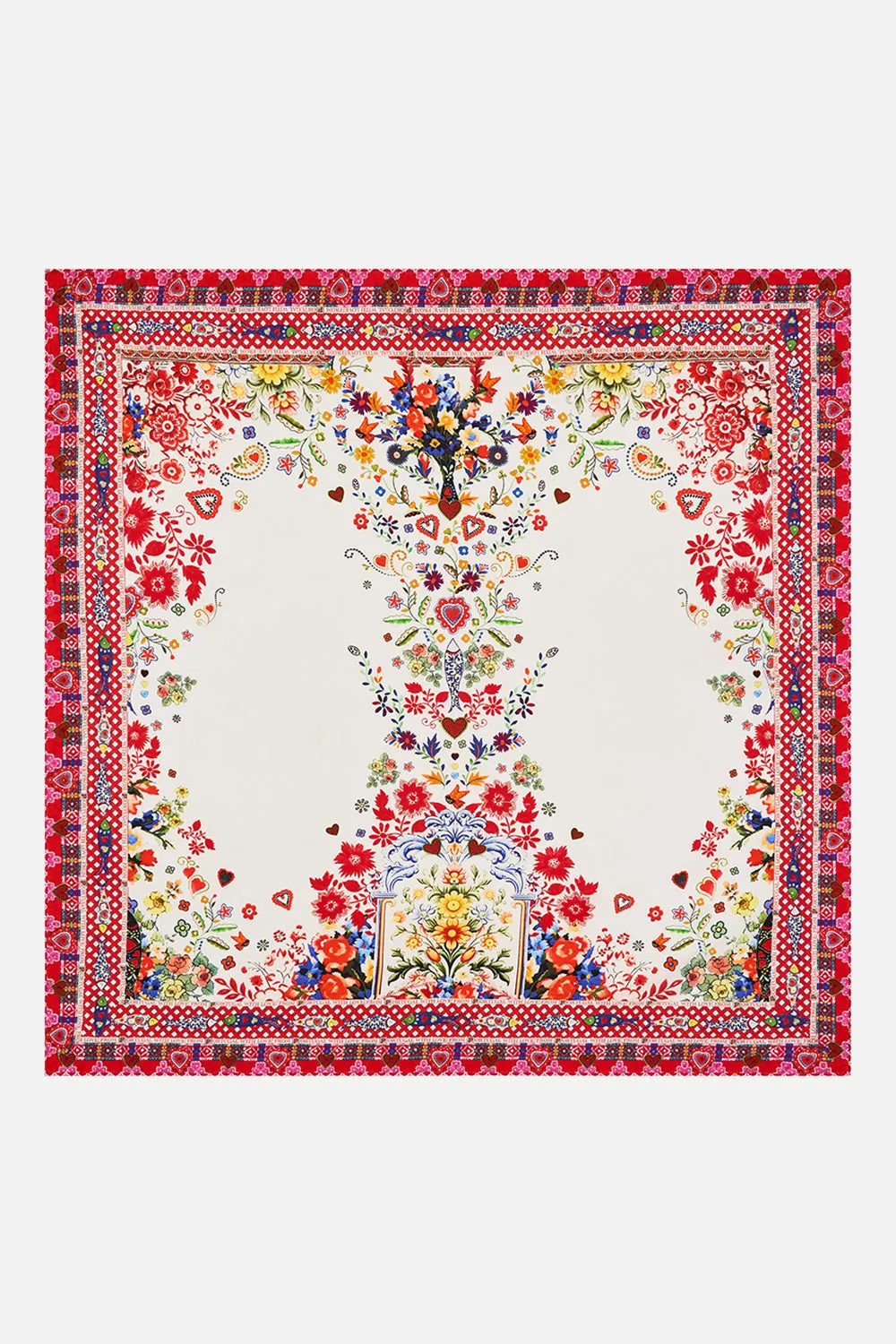 LARGE SQUARE SCARF FAITH, LUCK & JUSTICE