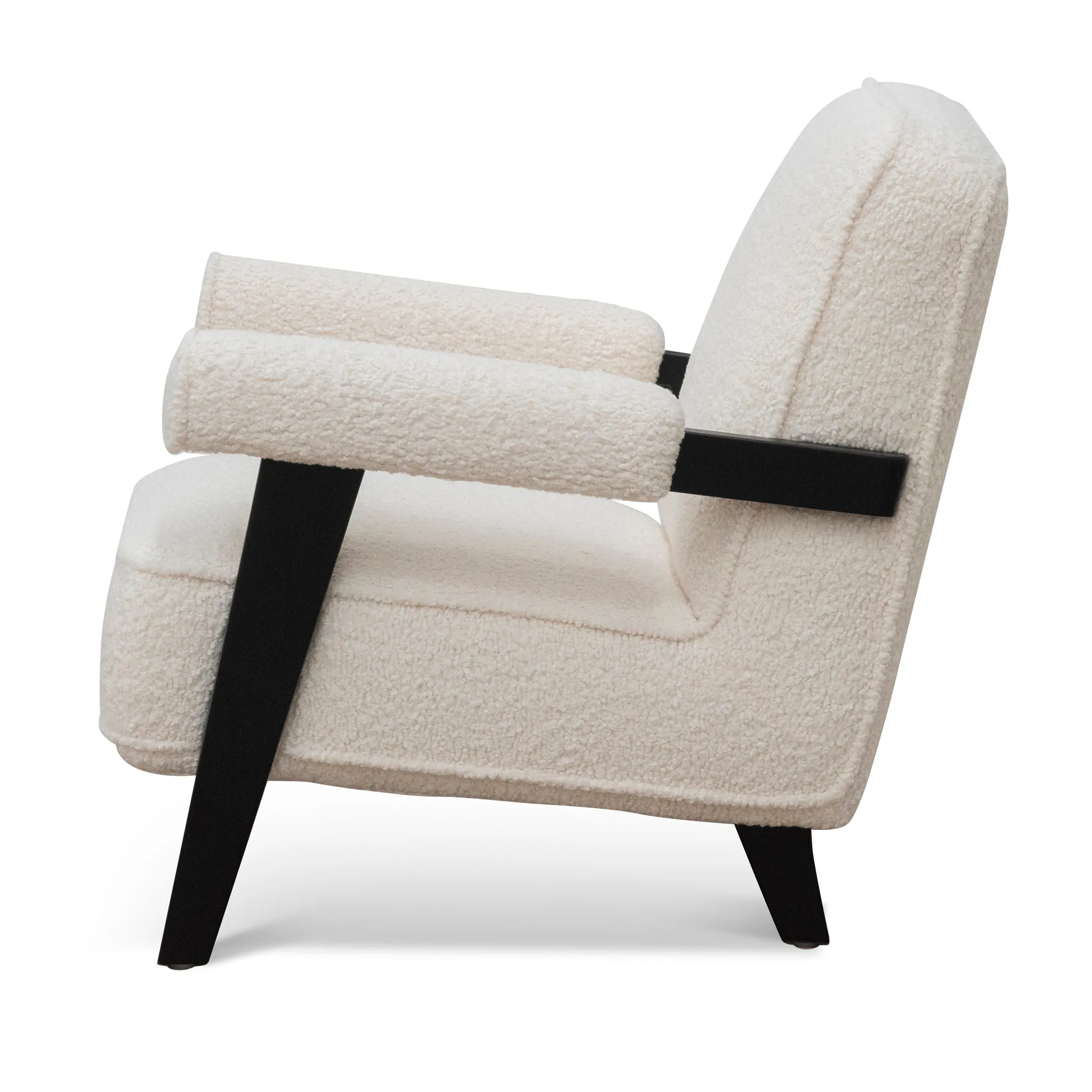 Latasha Armchair - Ivory White Sherpa