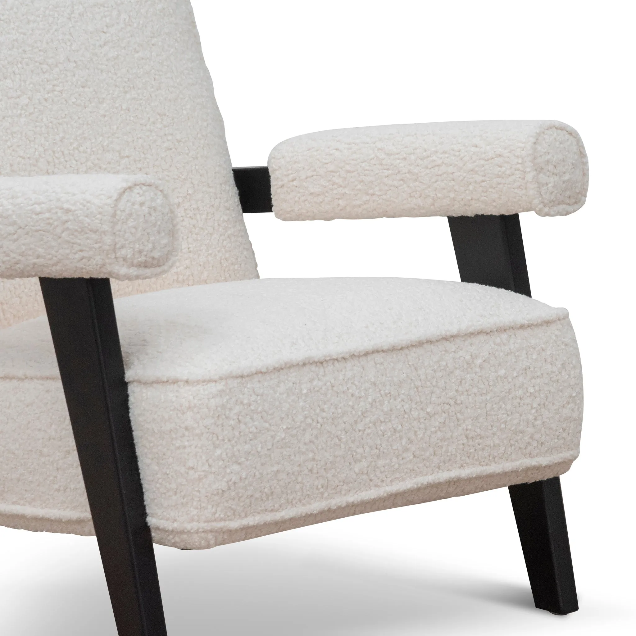 Latasha Armchair - Ivory White Sherpa