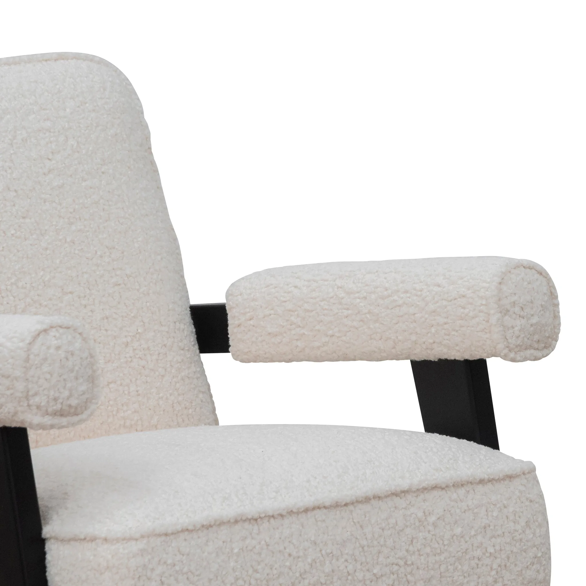 Latasha Armchair - Ivory White Sherpa