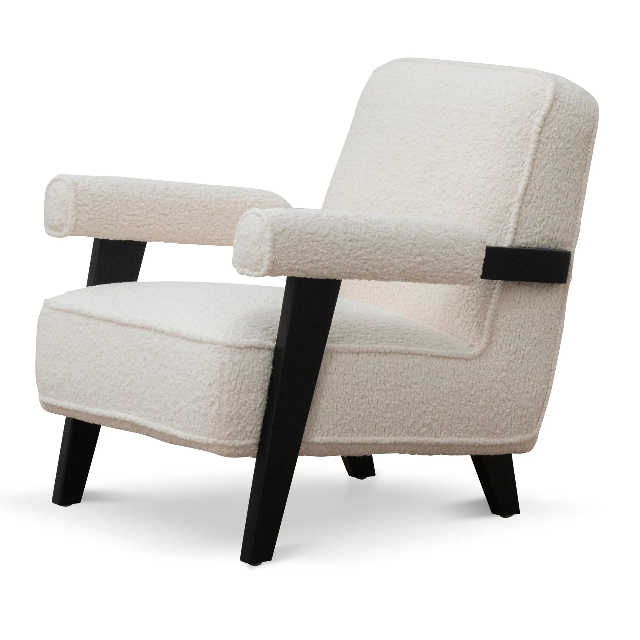 Latasha Armchair - Ivory White Sherpa