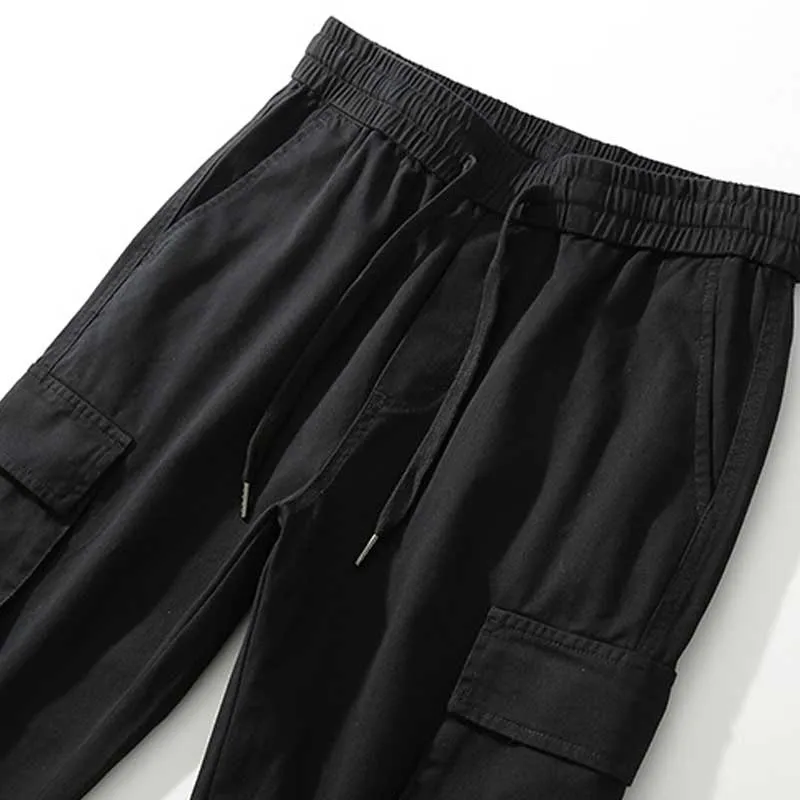 Man Fall Outfits Cargo Pants Functional Multi-Pocket Loose Jogging Tappered Work Clothes Casual Pants Men