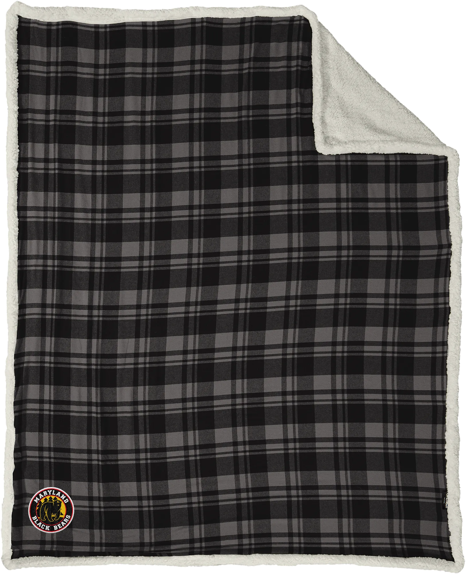 Maryland Black Bears Flannel Sherpa Blanket