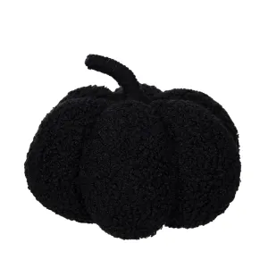 Medium Black Sherpa Pumpkin Figurine