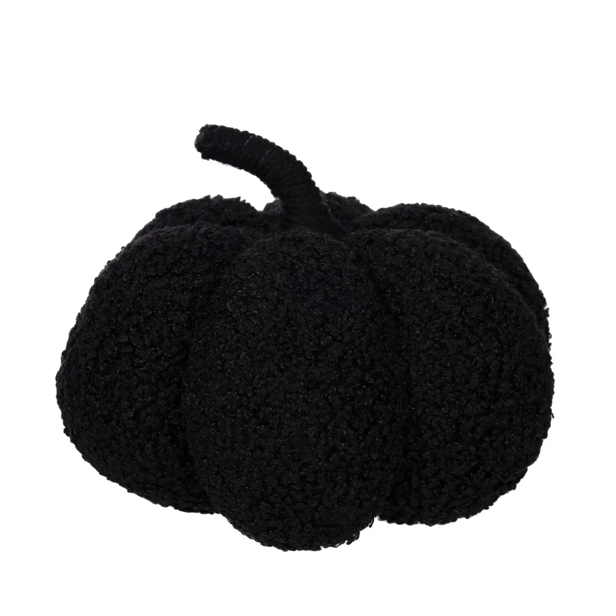 Medium Black Sherpa Pumpkin Figurine
