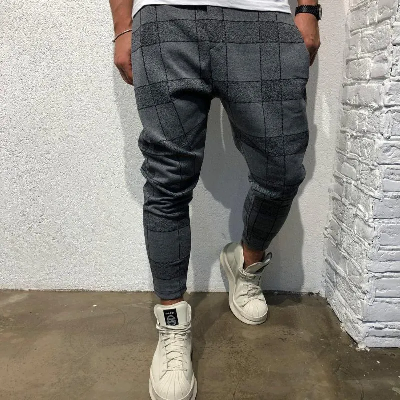 Men's Casual Plaid Cargo Pants