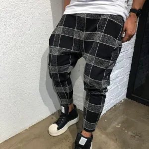Men's Casual Plaid Cargo Pants