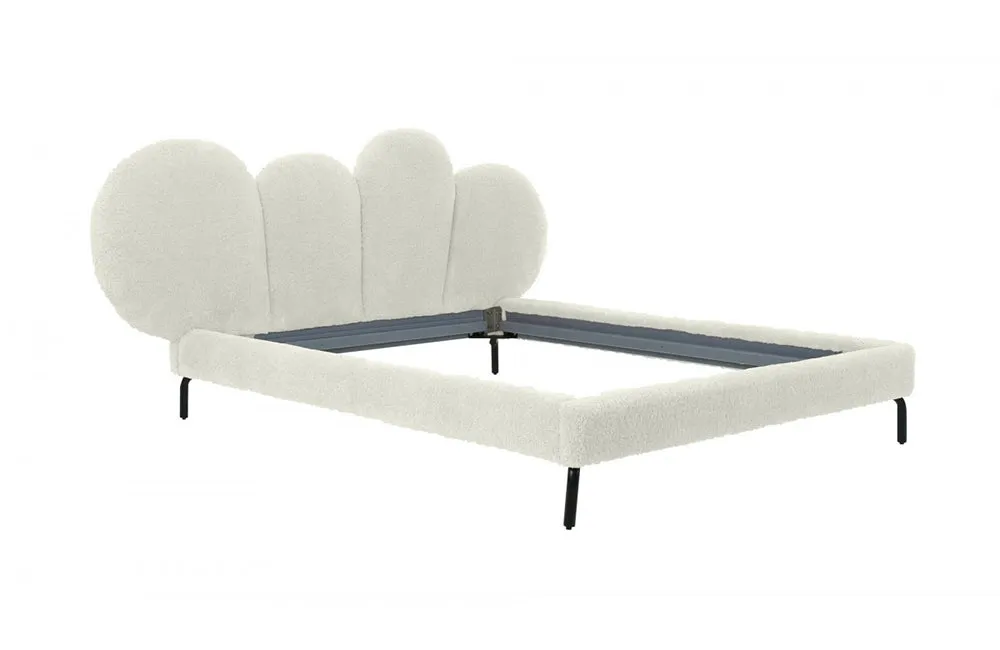Modrest Destiny Contemporary White Sherpa Bubble Bed