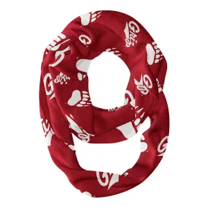 Montana Grizzlies UMT Repeat Logo Game Day Collegiate Women Light Weight Ultra Soft Infinity Scarf by Vive La Fete
