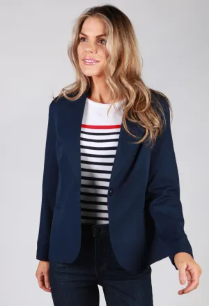 Navy Button Blazer