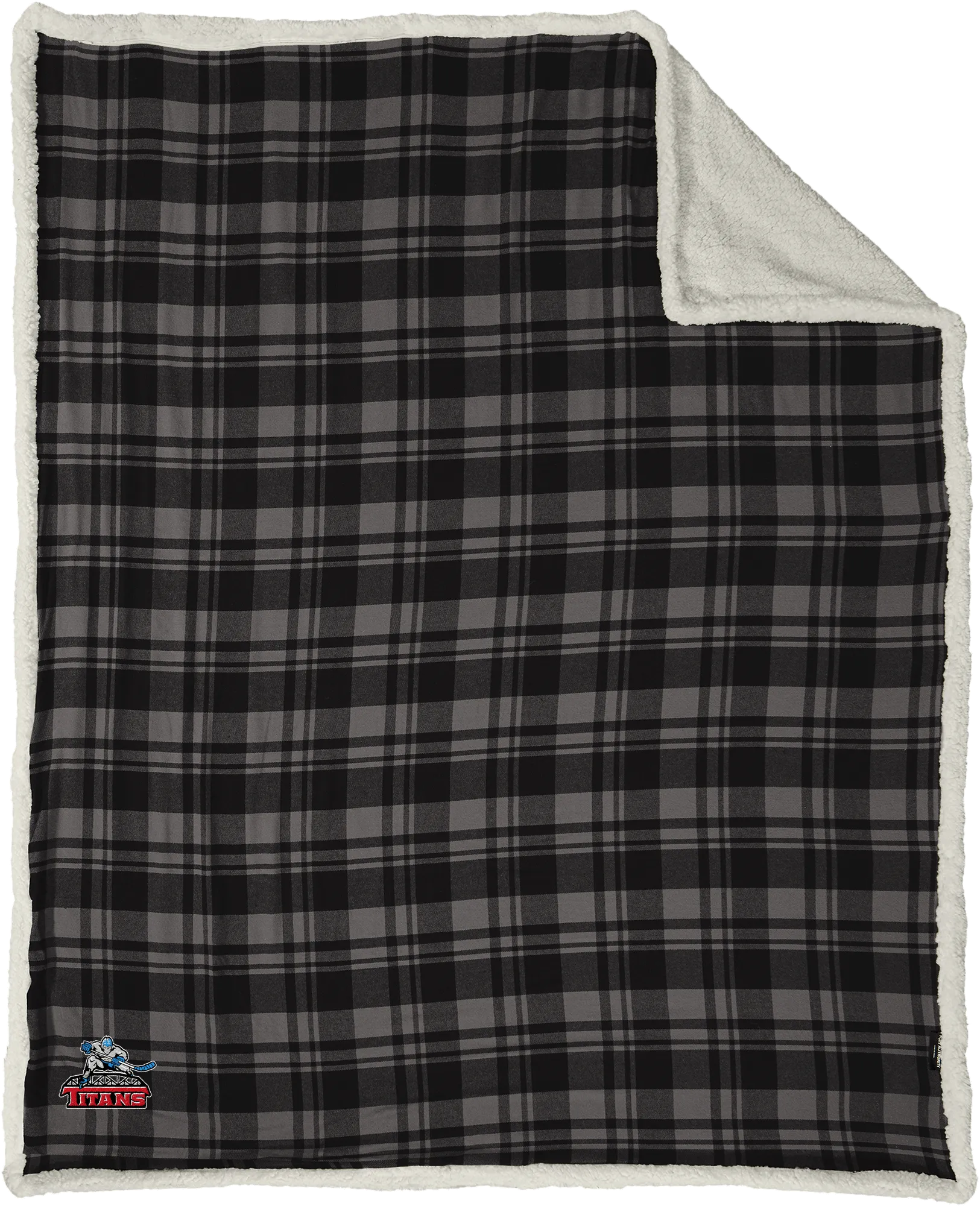 NJ Titans Flannel Sherpa Blanket