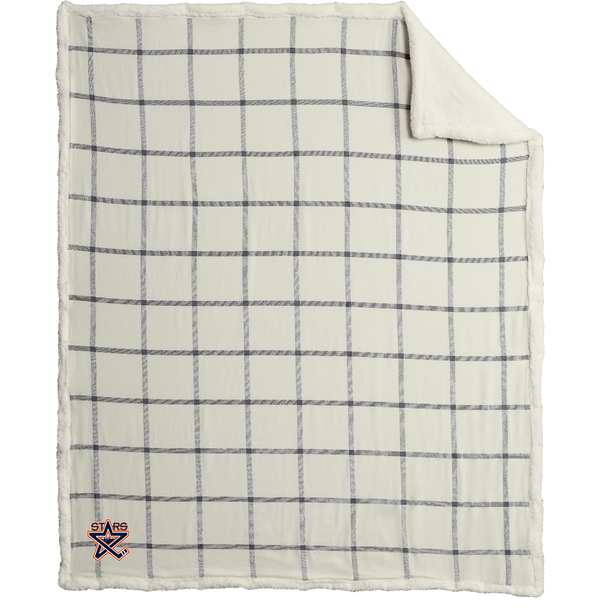 NY Stars Flannel Sherpa Blanket