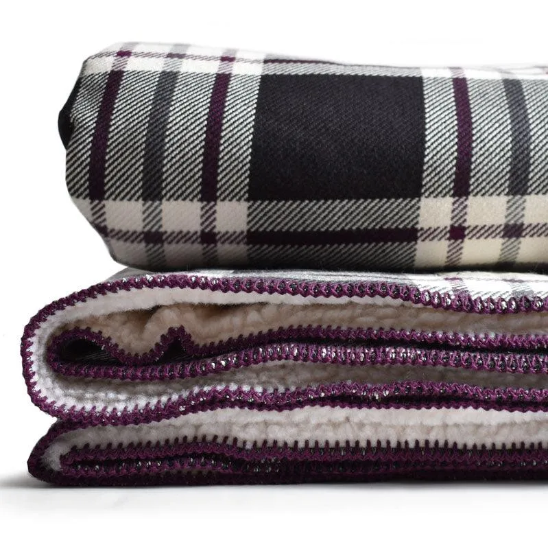 Off the Grid Cotton Throw with Sherpa Backing