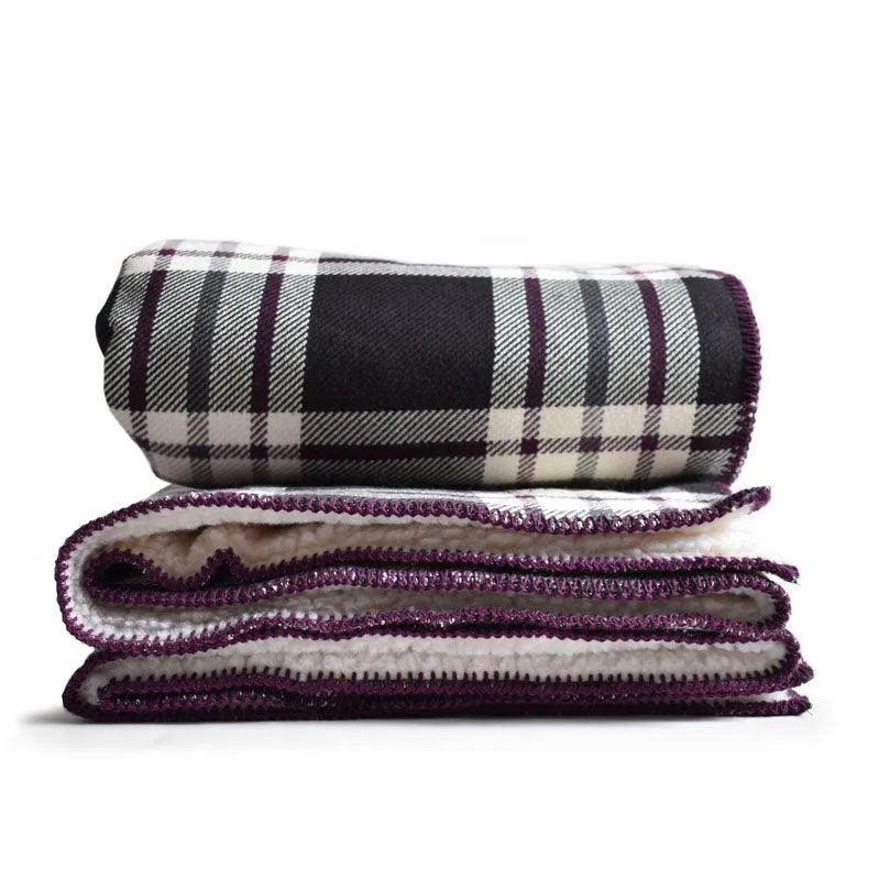Off the Grid Cotton Throw with Sherpa Backing