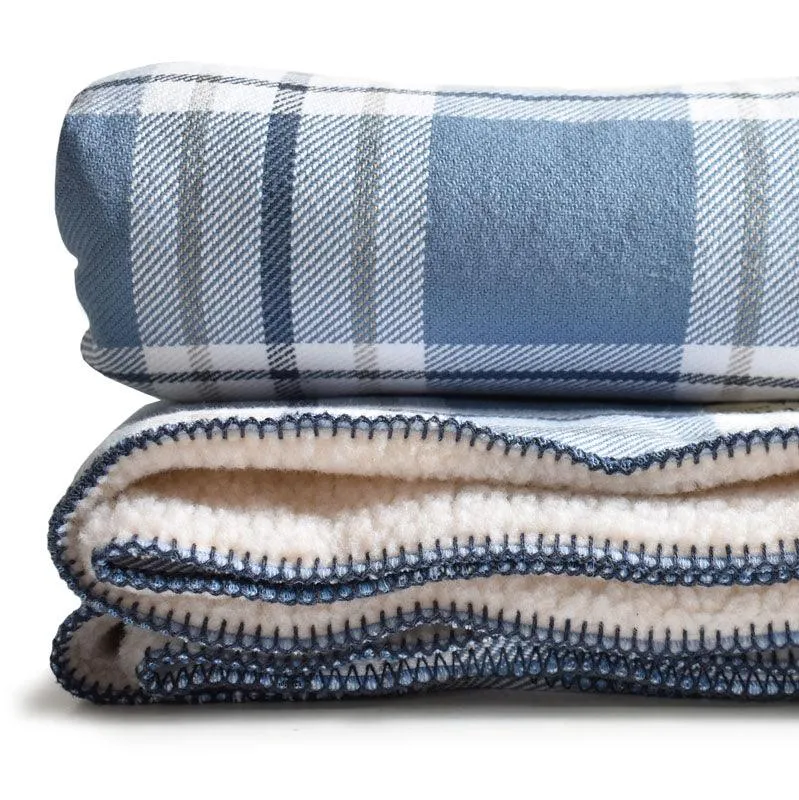 Off the Grid Cotton Throw with Sherpa Backing