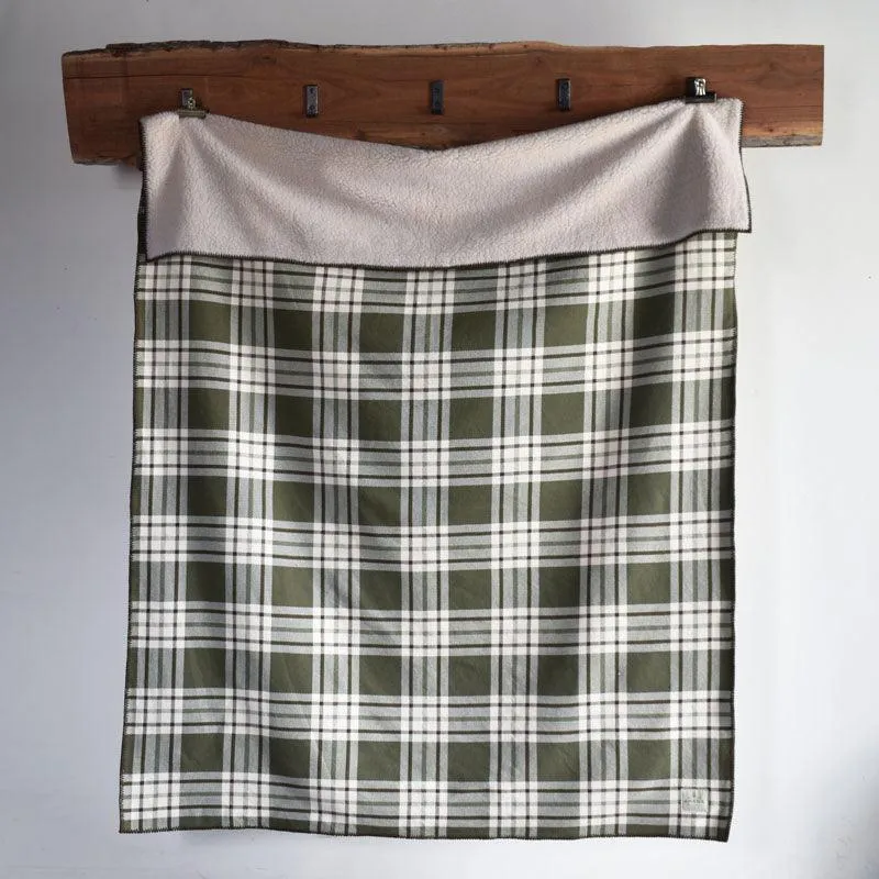 Off the Grid Cotton Throw with Sherpa Backing