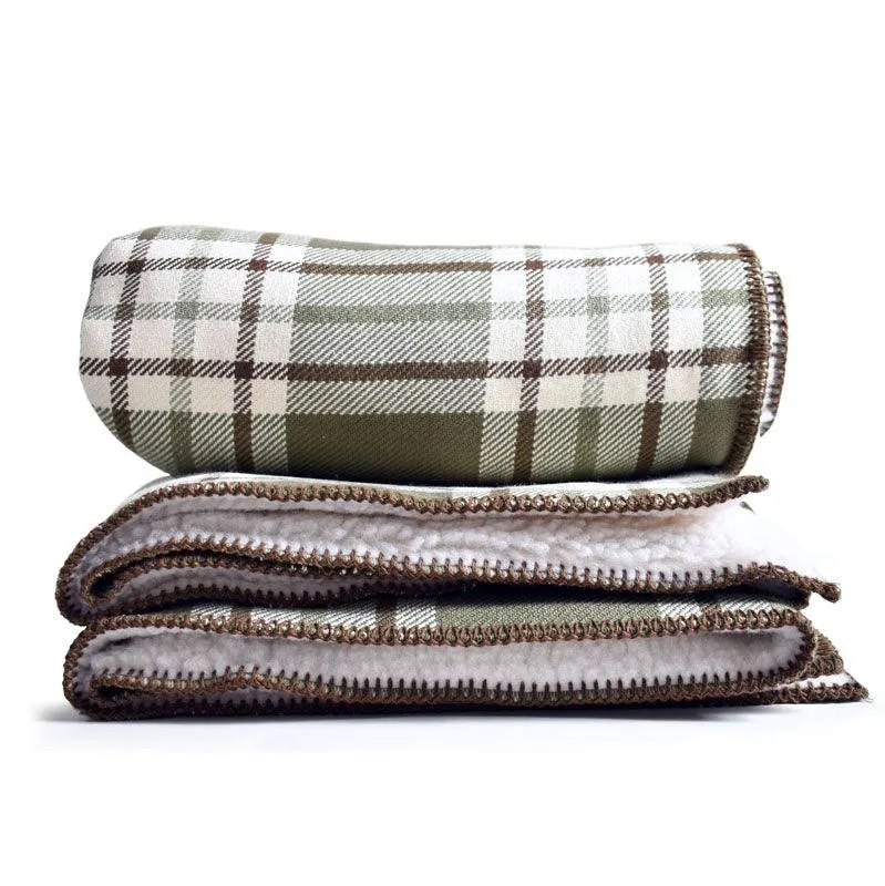 Off the Grid Cotton Throw with Sherpa Backing