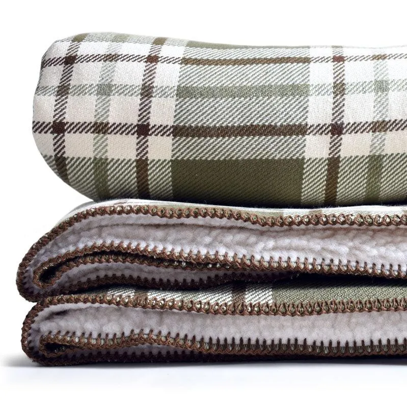 Off the Grid Cotton Throw with Sherpa Backing