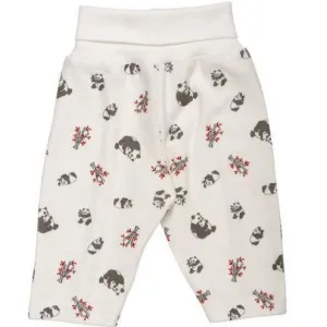 Organic Flannel Rolled Waisted Pant, Panda