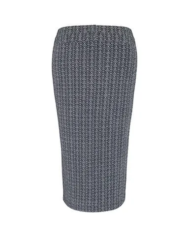 Pencil Double Skirt- Navy/White