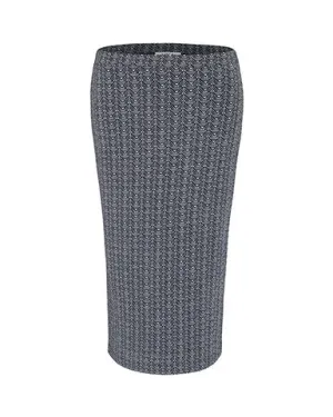 Pencil Double Skirt- Navy/White