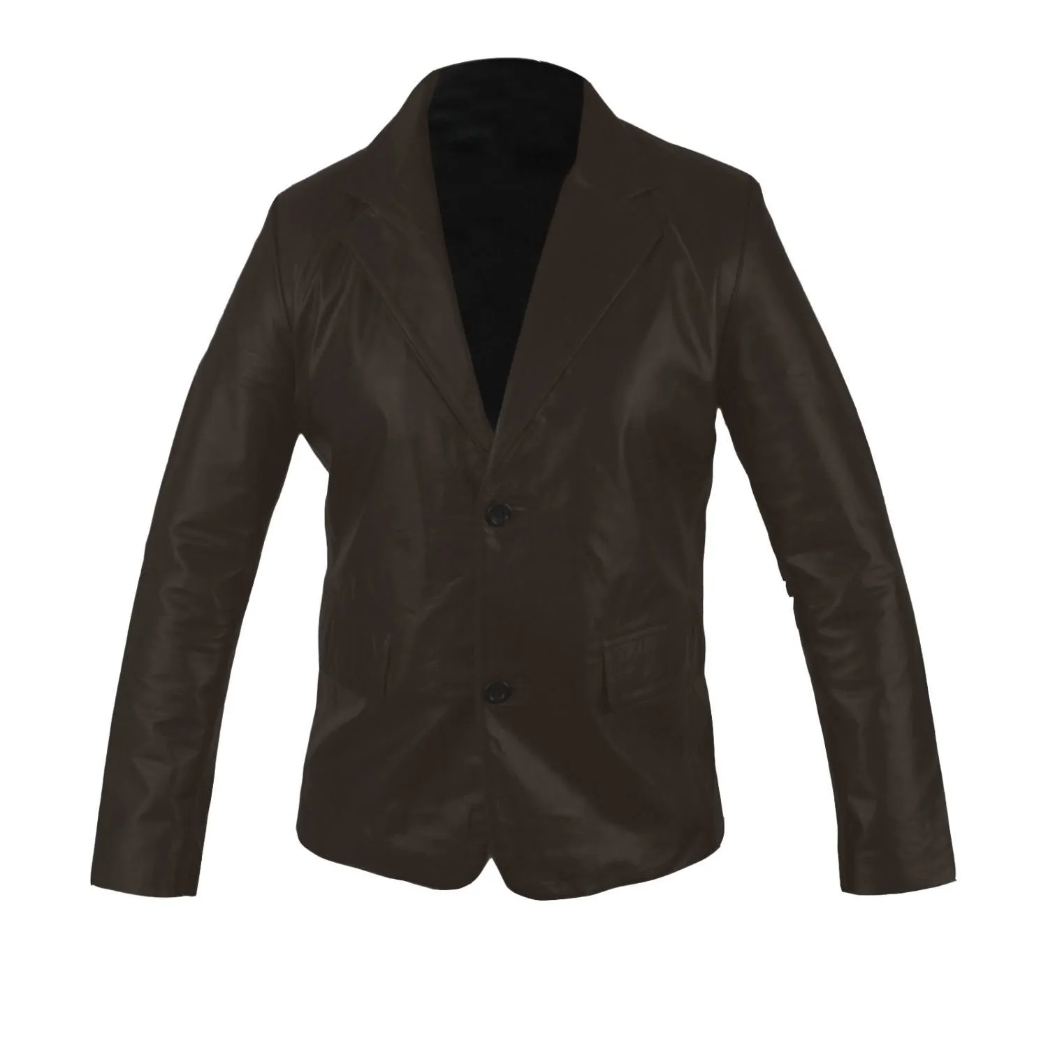 Pyrith Classic Black Leather Blazer