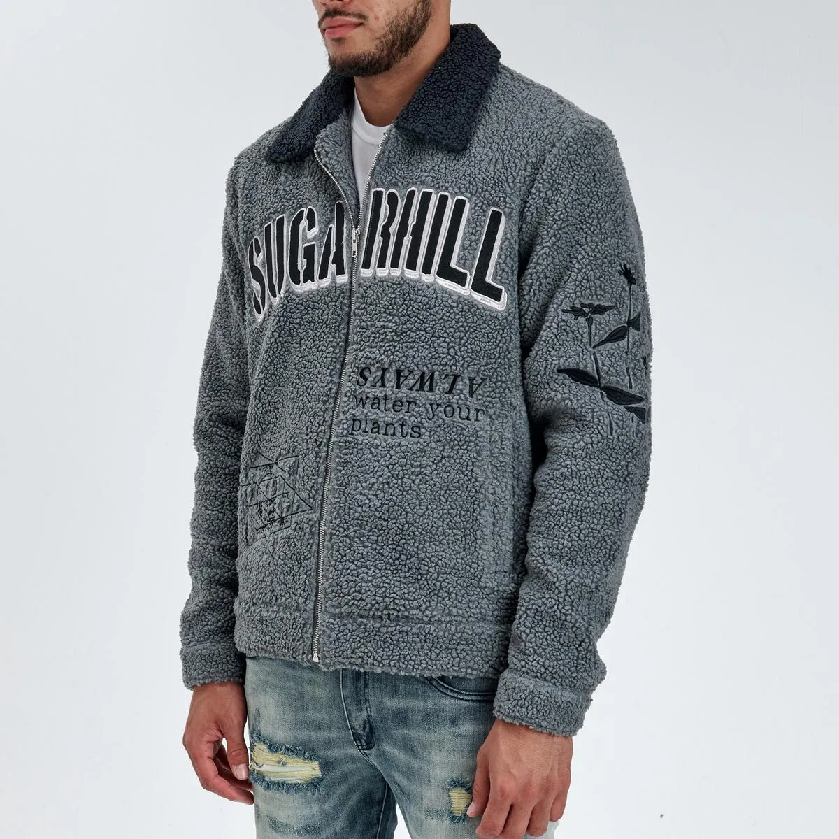 "Growth" Sherpa Jacket - Gunsmoke