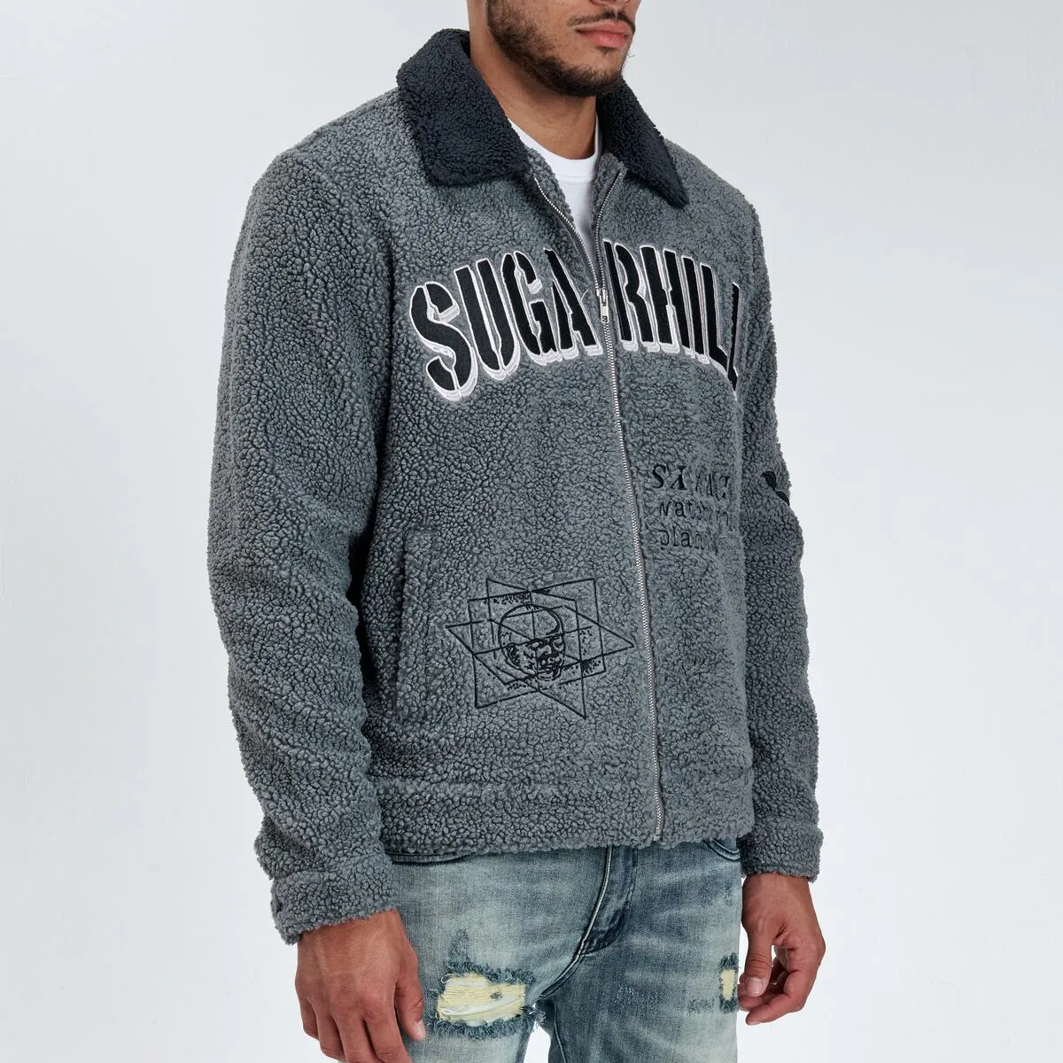"Growth" Sherpa Jacket - Gunsmoke