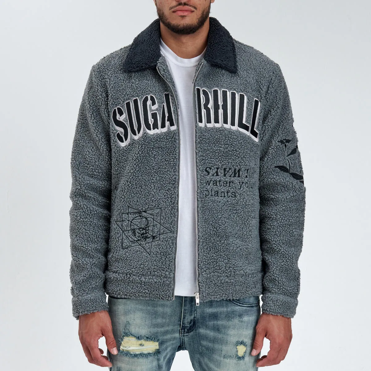 "Growth" Sherpa Jacket - Gunsmoke