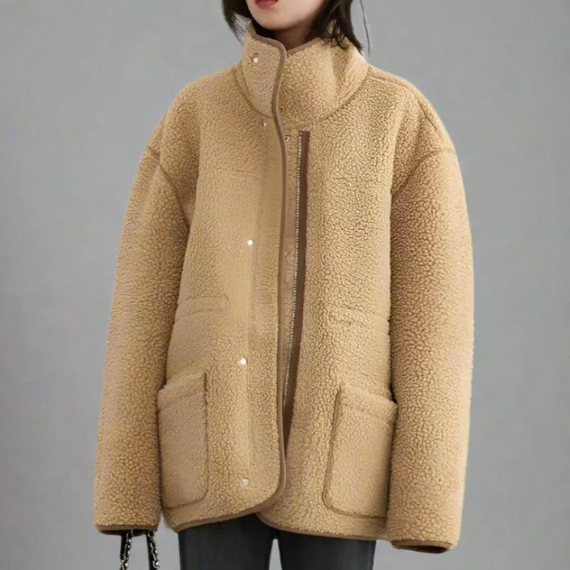 Reversible Suede Sherpa Coat | TISHA
